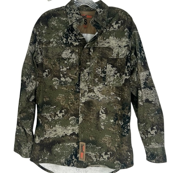RedHead Silent-Hide Button-Down Long-Sleeve Shirt Camo Strata Mens Small Hunting - Picture 12 of 13
